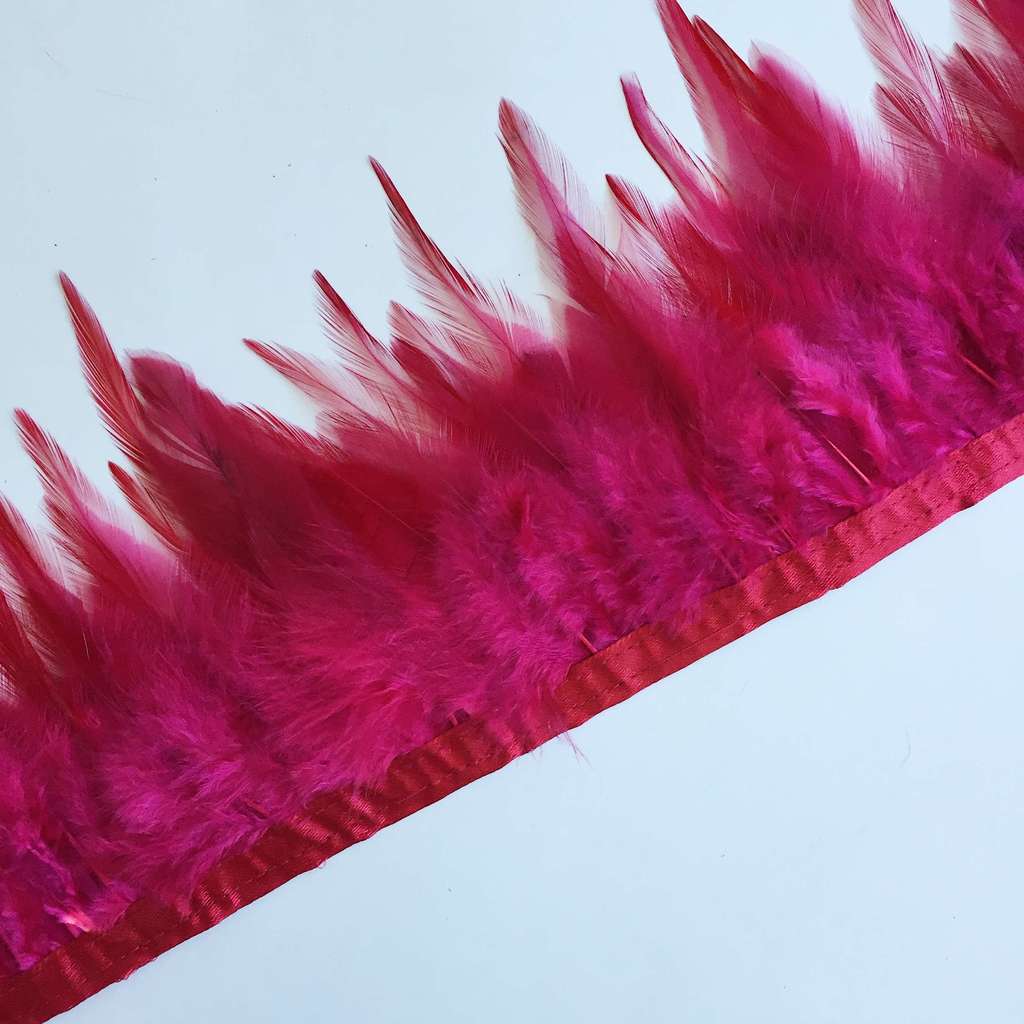Перья Петуха 10-13 см Рубиново-Красный