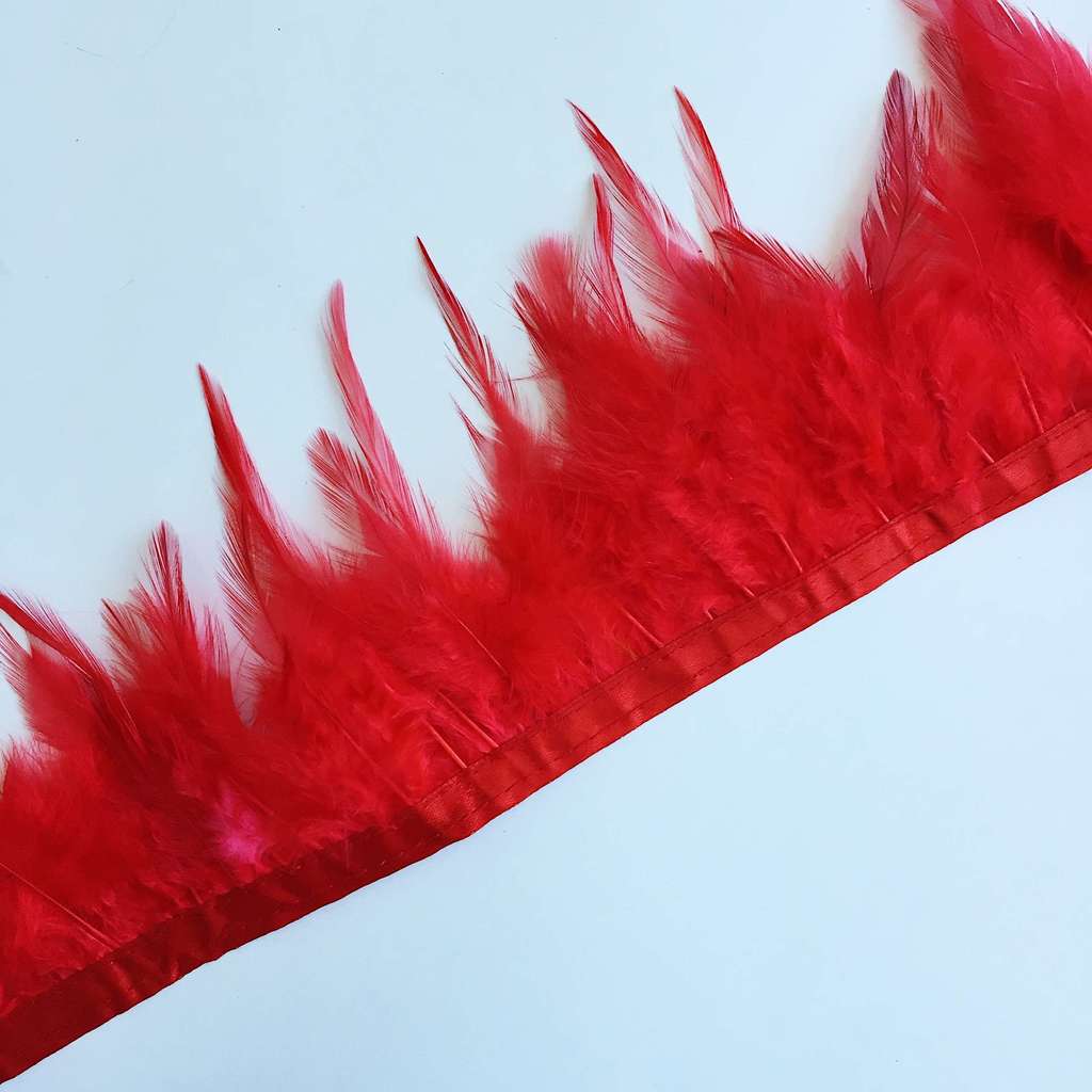 Перья Петуха 10-13 см Красный