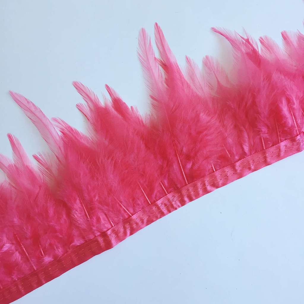 Перья Петуха 10-13 см Лососево-Розовый