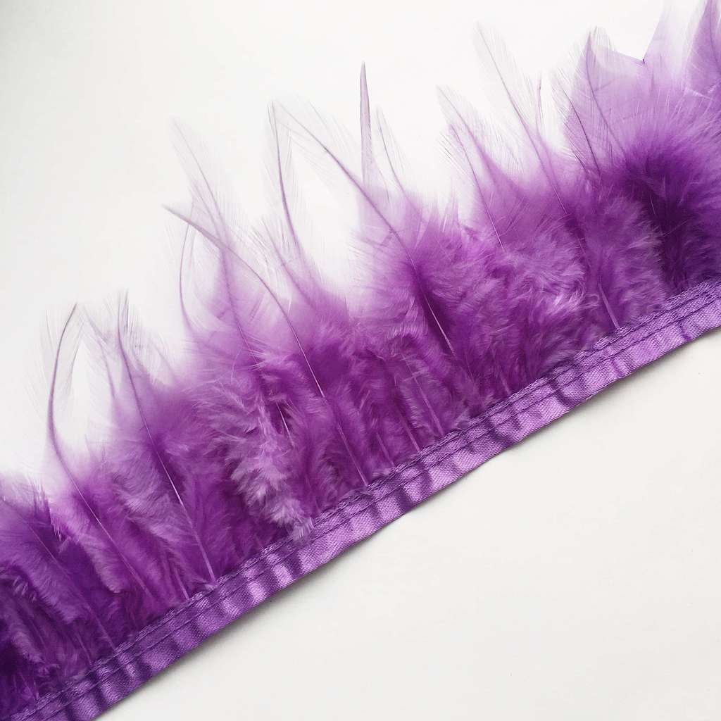 Перья Петуха 10-13 см Бледный Светло-Фиолетовый