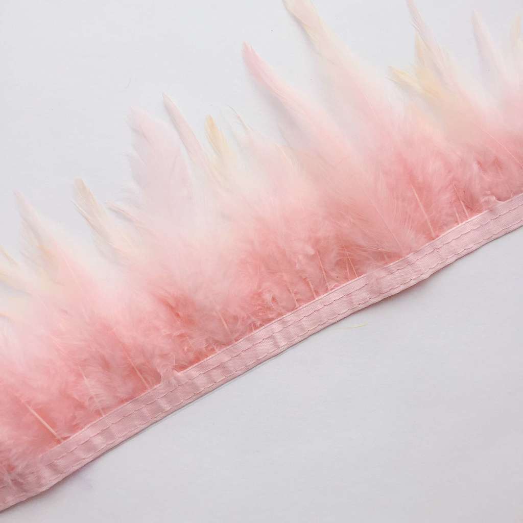 Перья Петуха 10-13 см Розовый Персик