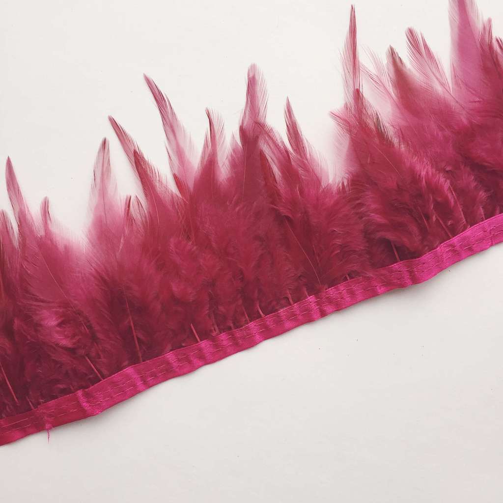 Перья Петуха 10-13 см Темно-Красный