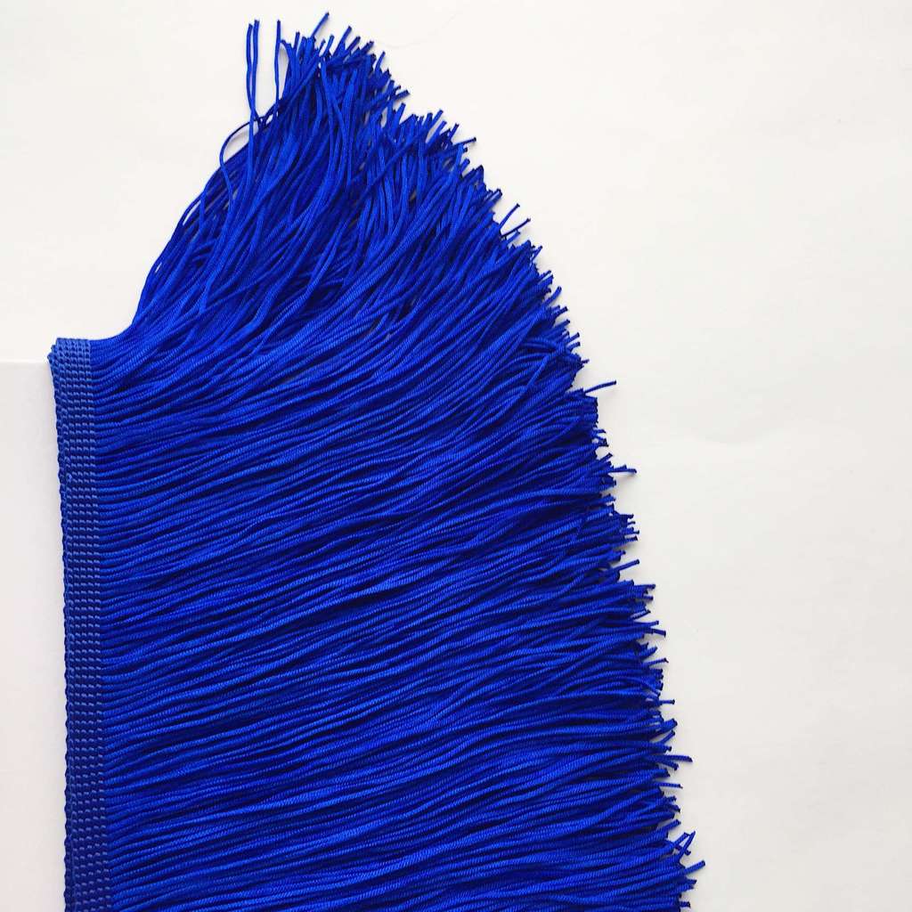 Бахрома 15 см Одинарная Синий Электрик