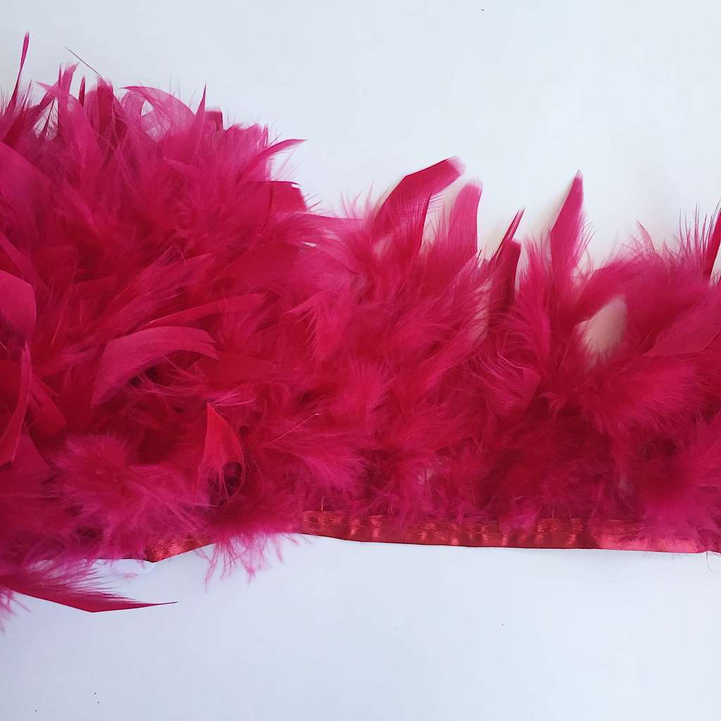 Перья Индейки Малиновый