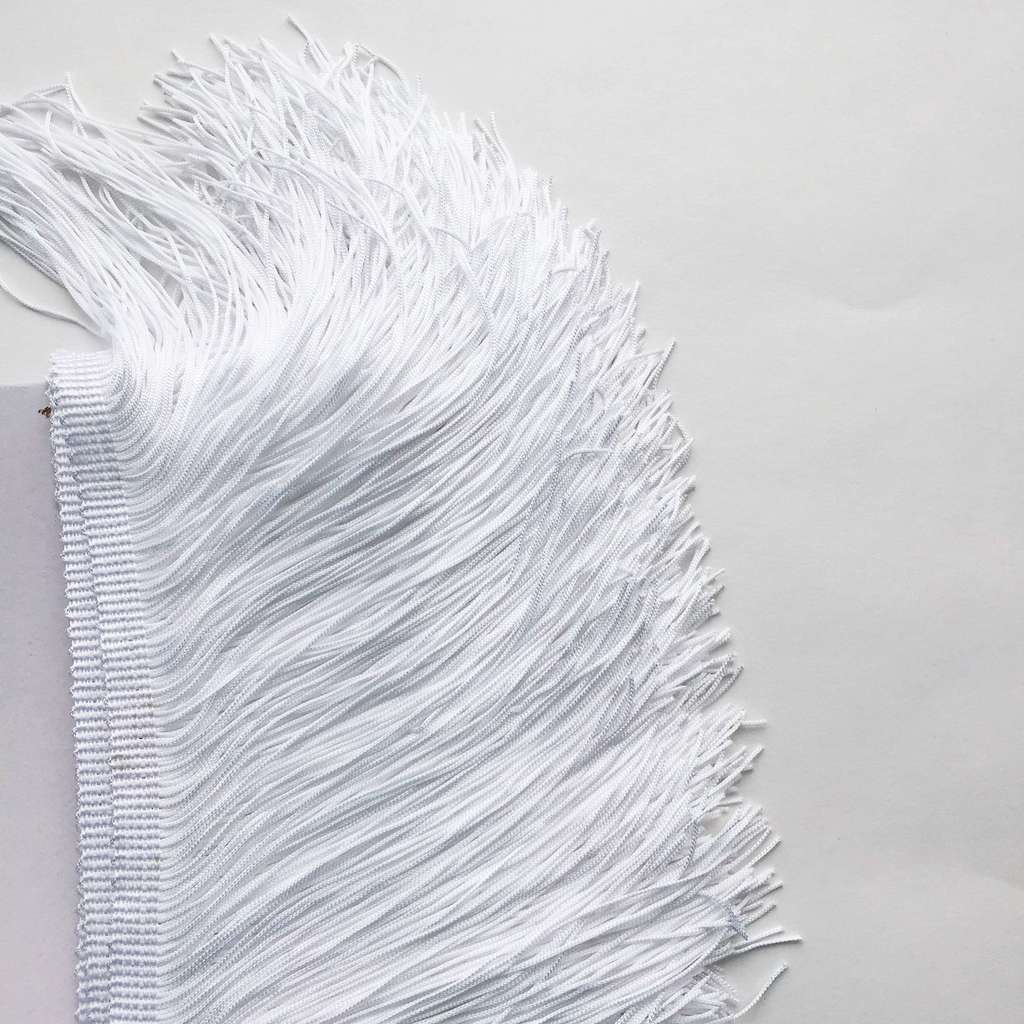 Бахрома 15 см Двойная Белоснежный