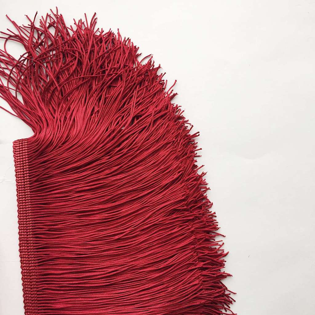 Бахрома 15 см Двойная Бордо