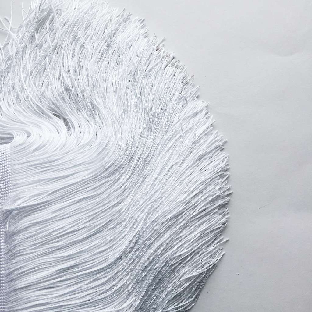 Бахрома 20 см Двойная Белоснежный