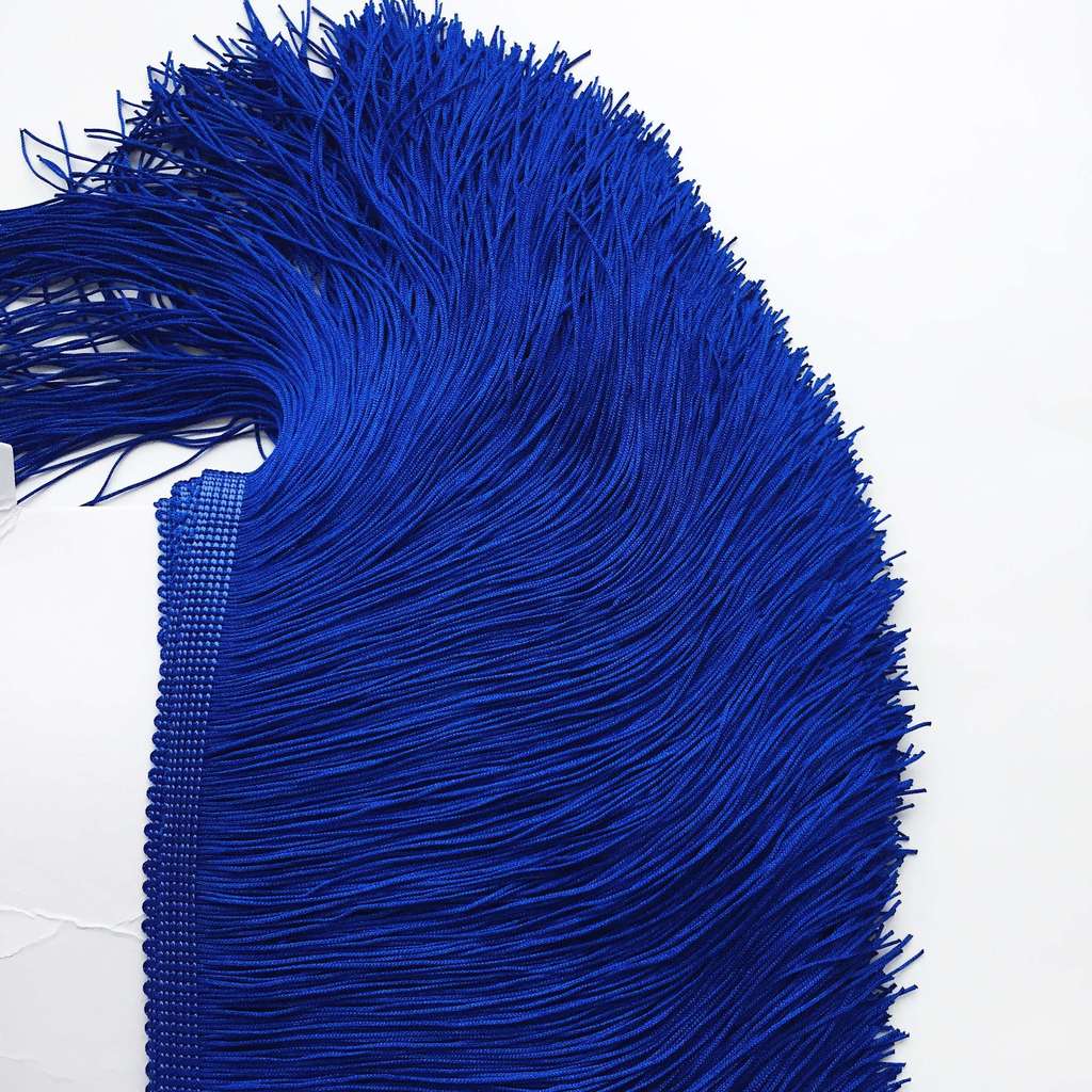 Бахрома 20 см Двойная Синий Электрик