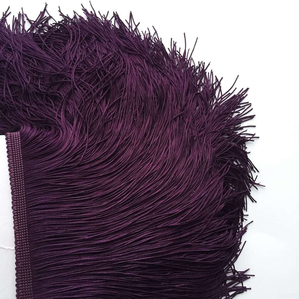 Бахрома 20 см Двойная Баклажан