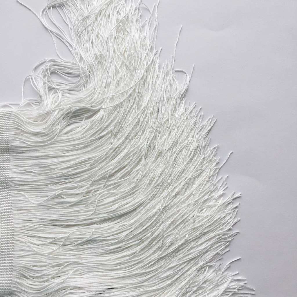 Бахрома 20 см Двойная Молочный