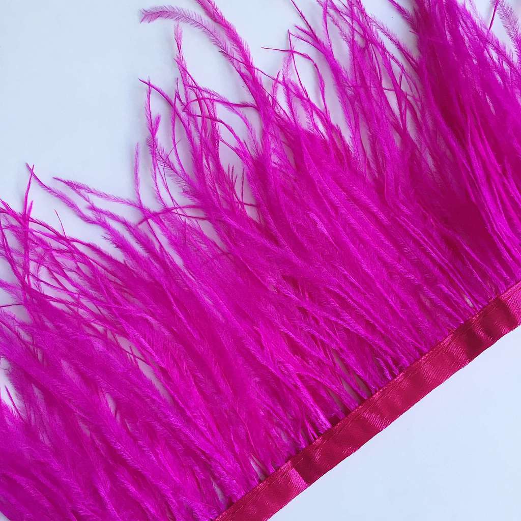 Перья Страуса 11-15 см №004 Фуксия