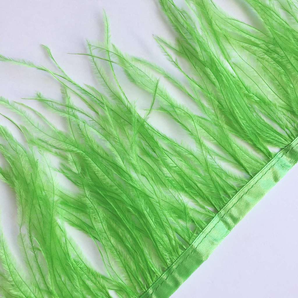 Перья Страуса 11-15 см №010 Зеленая Мята