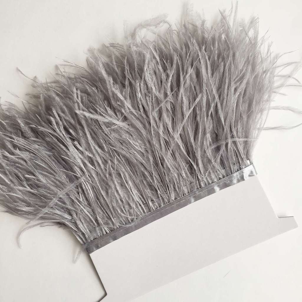 Перья Страуса 11-15 см №017 Светло-Серый