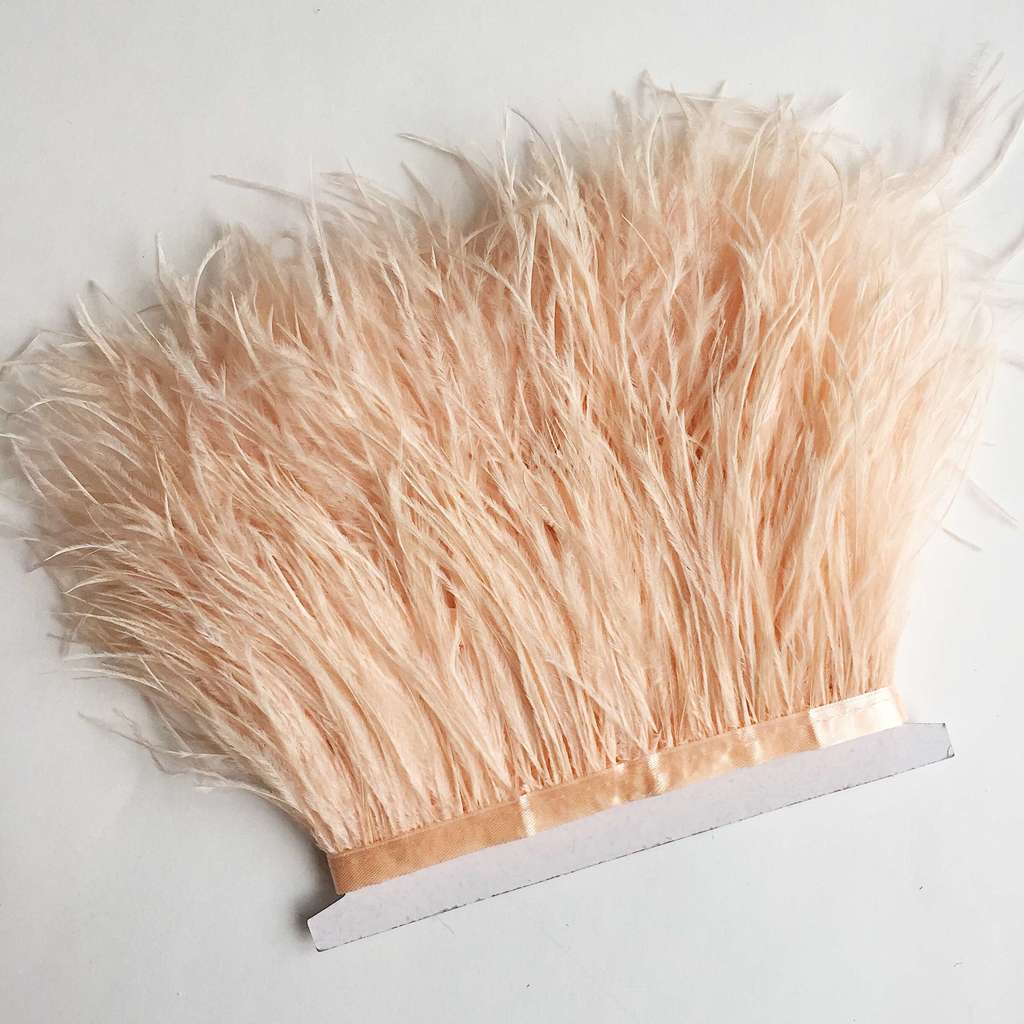 Перья Страуса 11-15 см №019 Персик