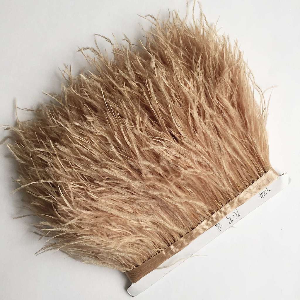 Перья Страуса 11-15 см №022 Бежевый
