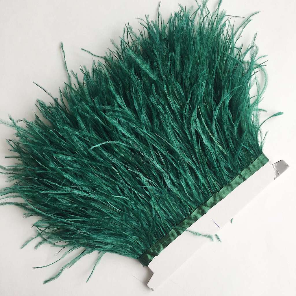 Перья Страуса 11-15 см №023 Изумрудный