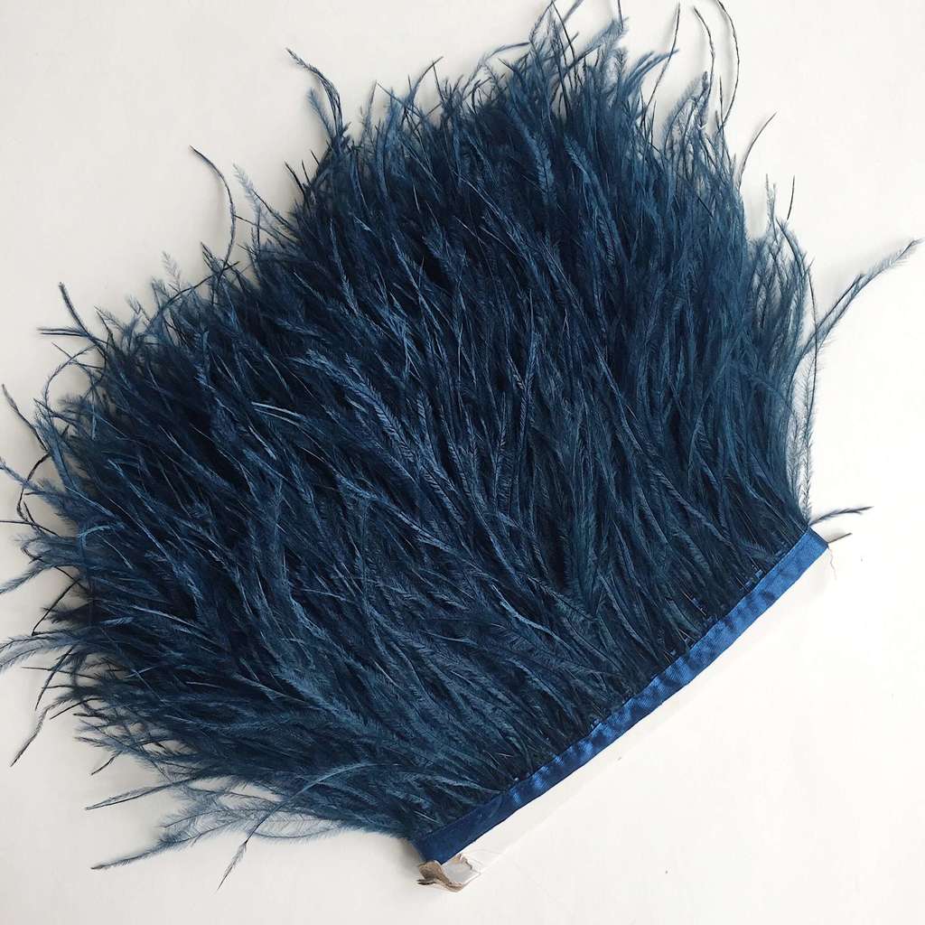 Перья Страуса 11-15 см №026 Темно-Синий