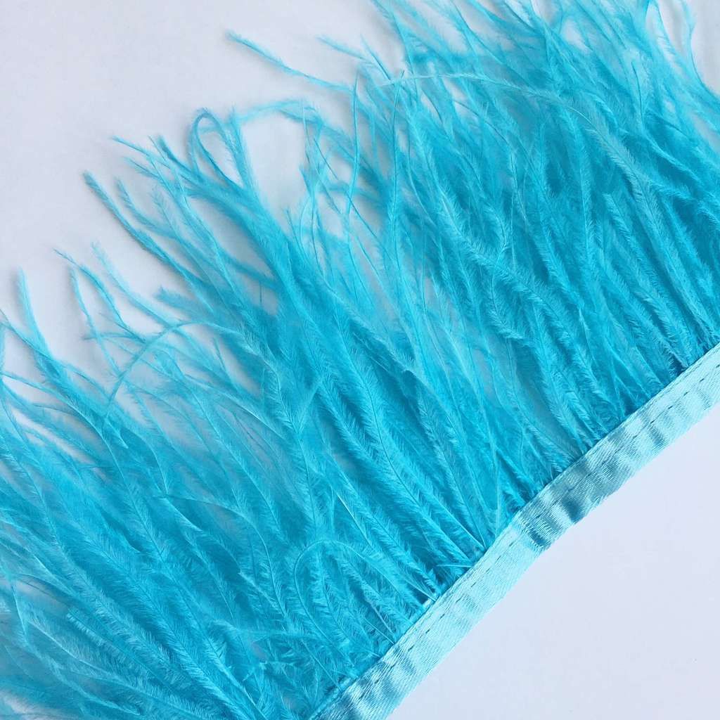 Перья Страуса 11-15 см №028 Голубой