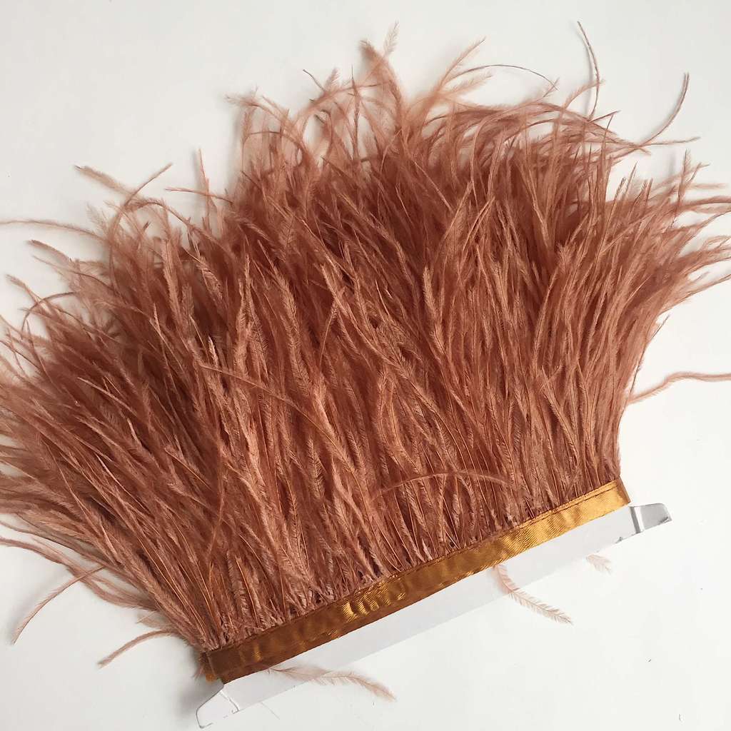 Перья Страуса 11-15 см №037 Терракотовый