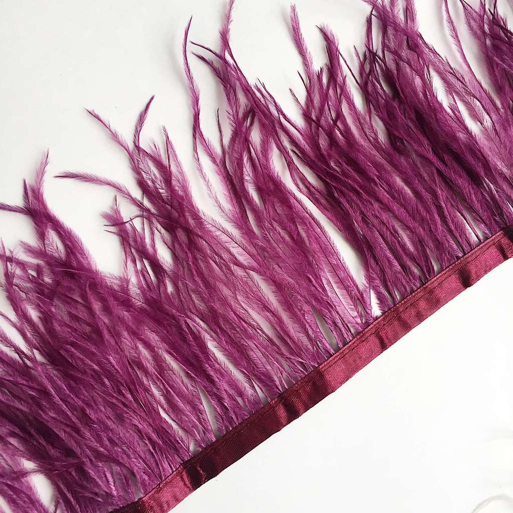 Перья Страуса 11-15 см №044 Баклажан