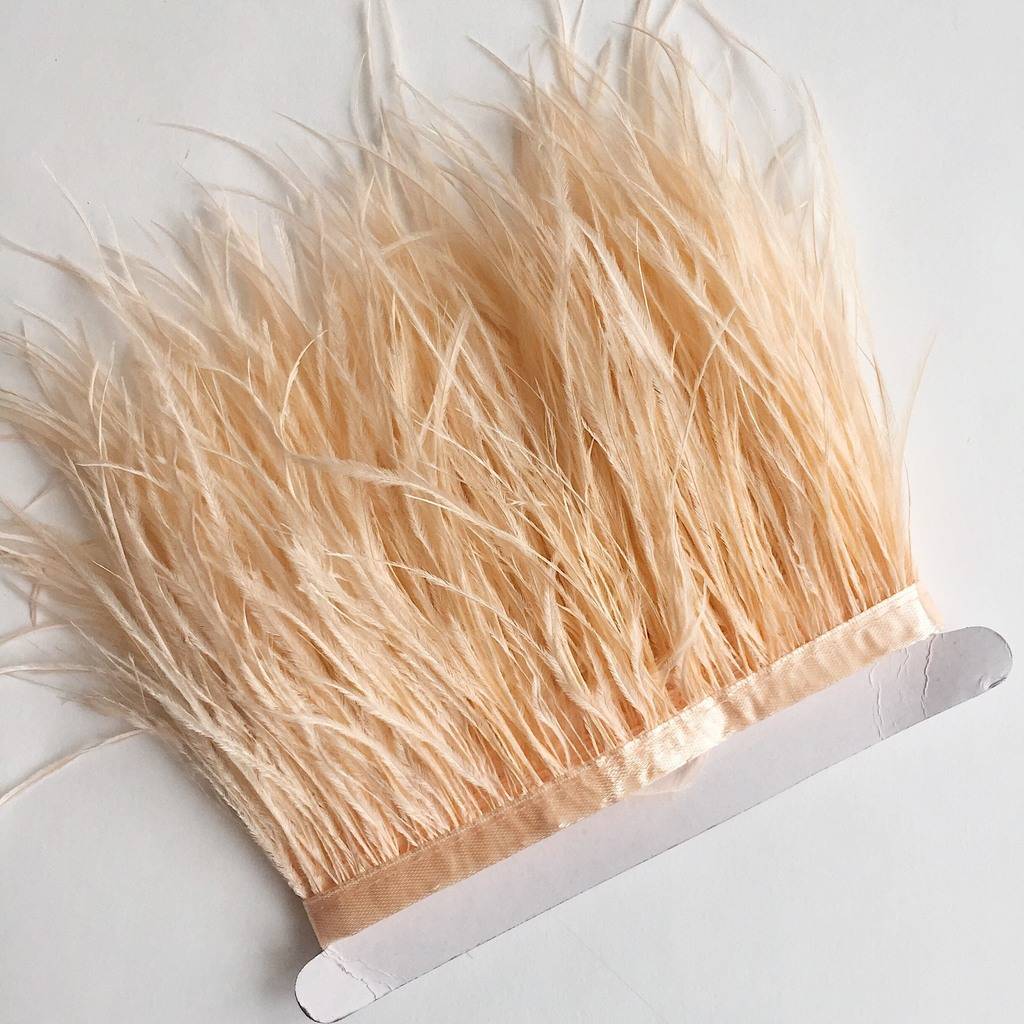 Перья Страуса 11-15 см №049 Светло-персиковый