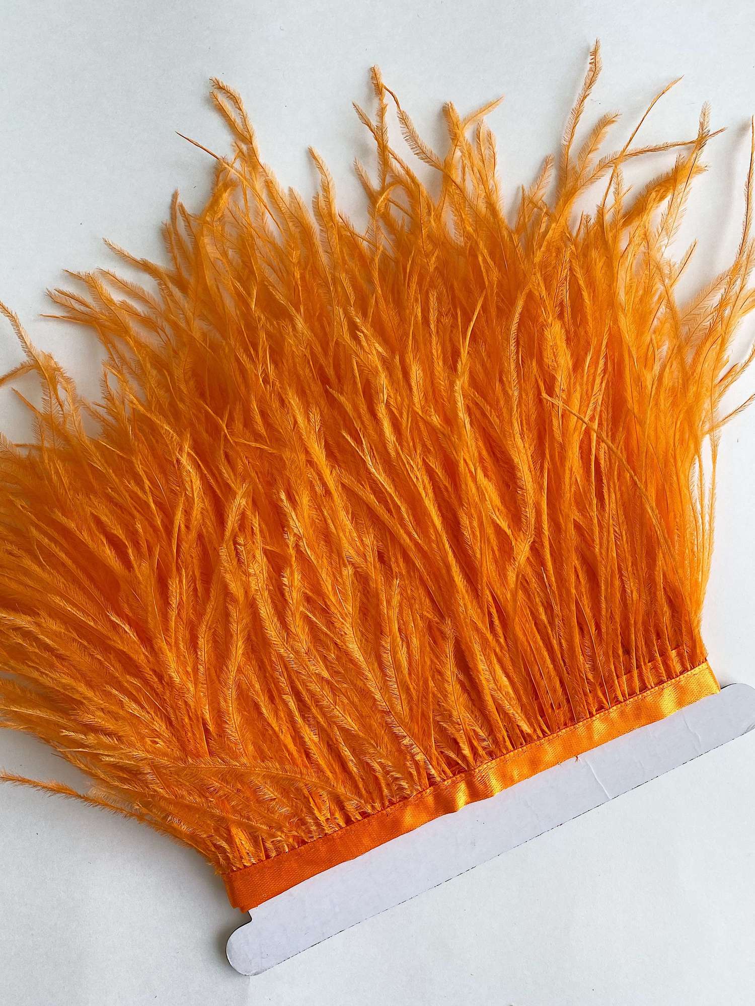 Перья страуса 11-15 см №011 Оранж