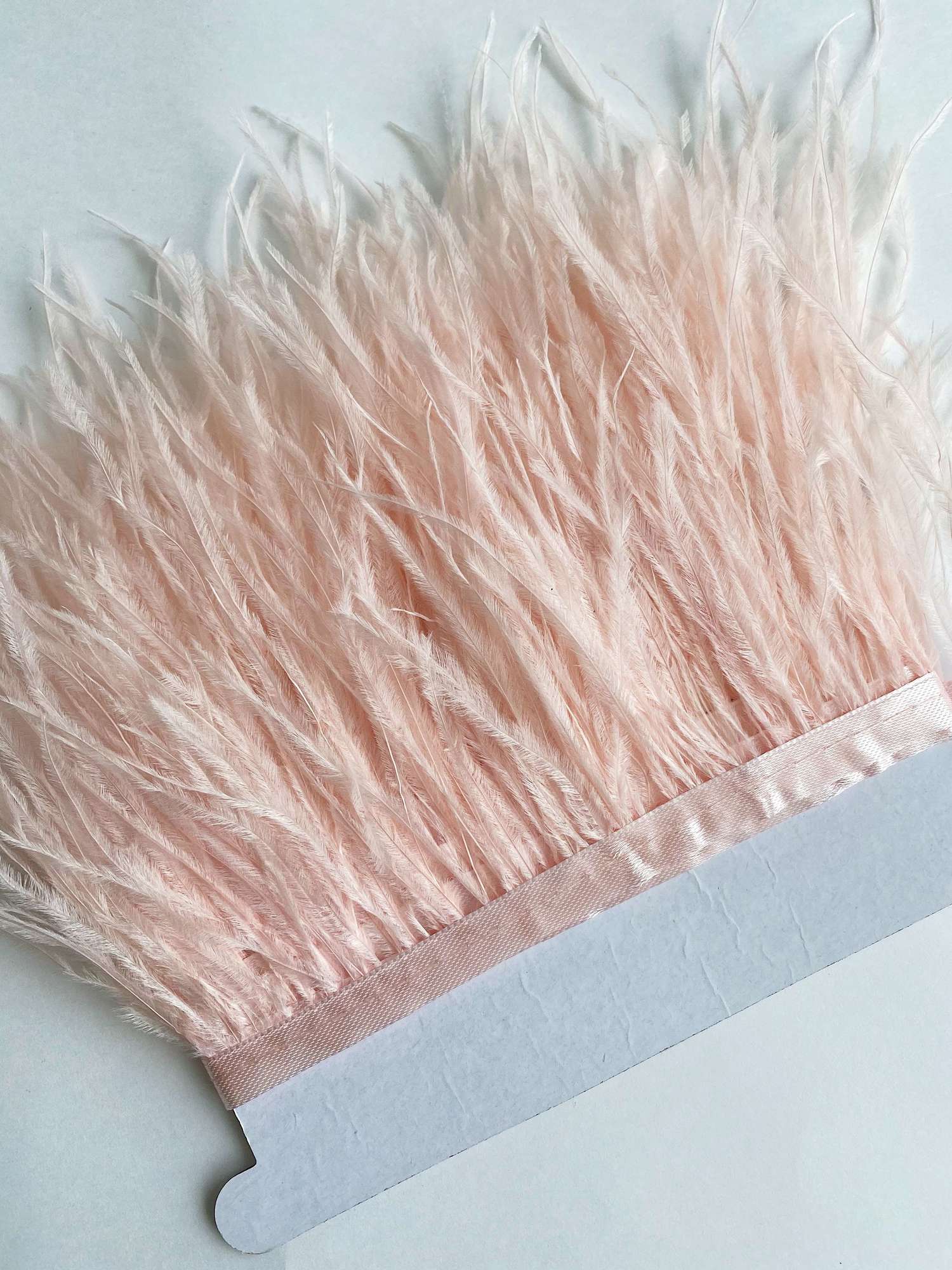 Перья страуса 11-15 см №001 Бледно-розовый