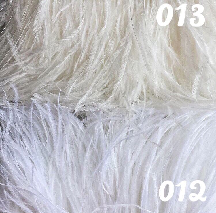 Перья Страуса 11-15 см №012 Белоснежные