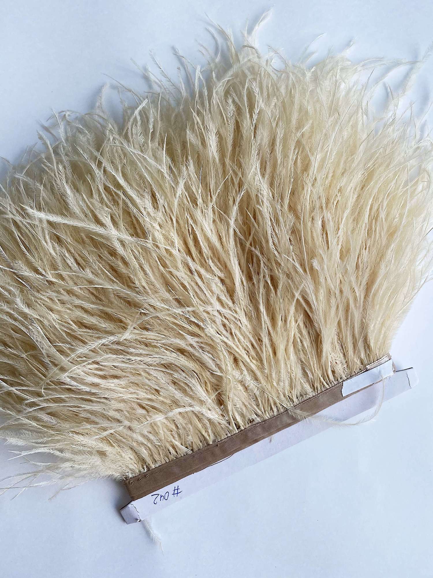 Перья страуса 11-15 см №042 Бежевый