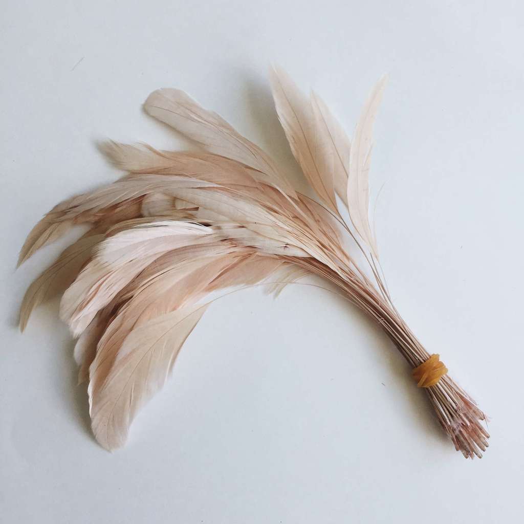 Перья на ножке Бежевые