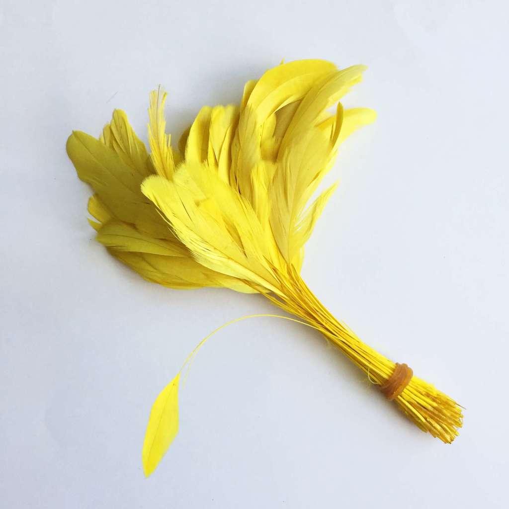 Перья на ножке Желтый
