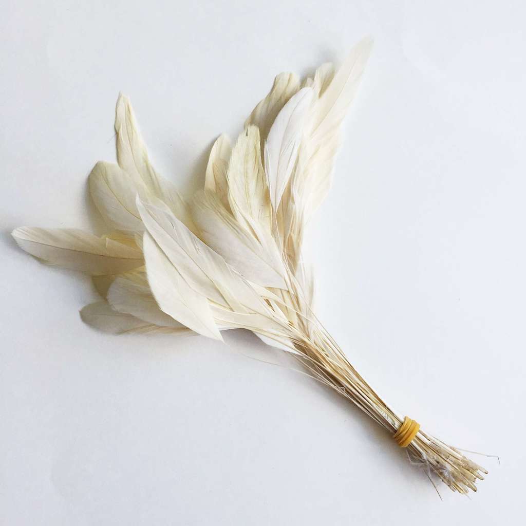 Перья на ножке Молочный