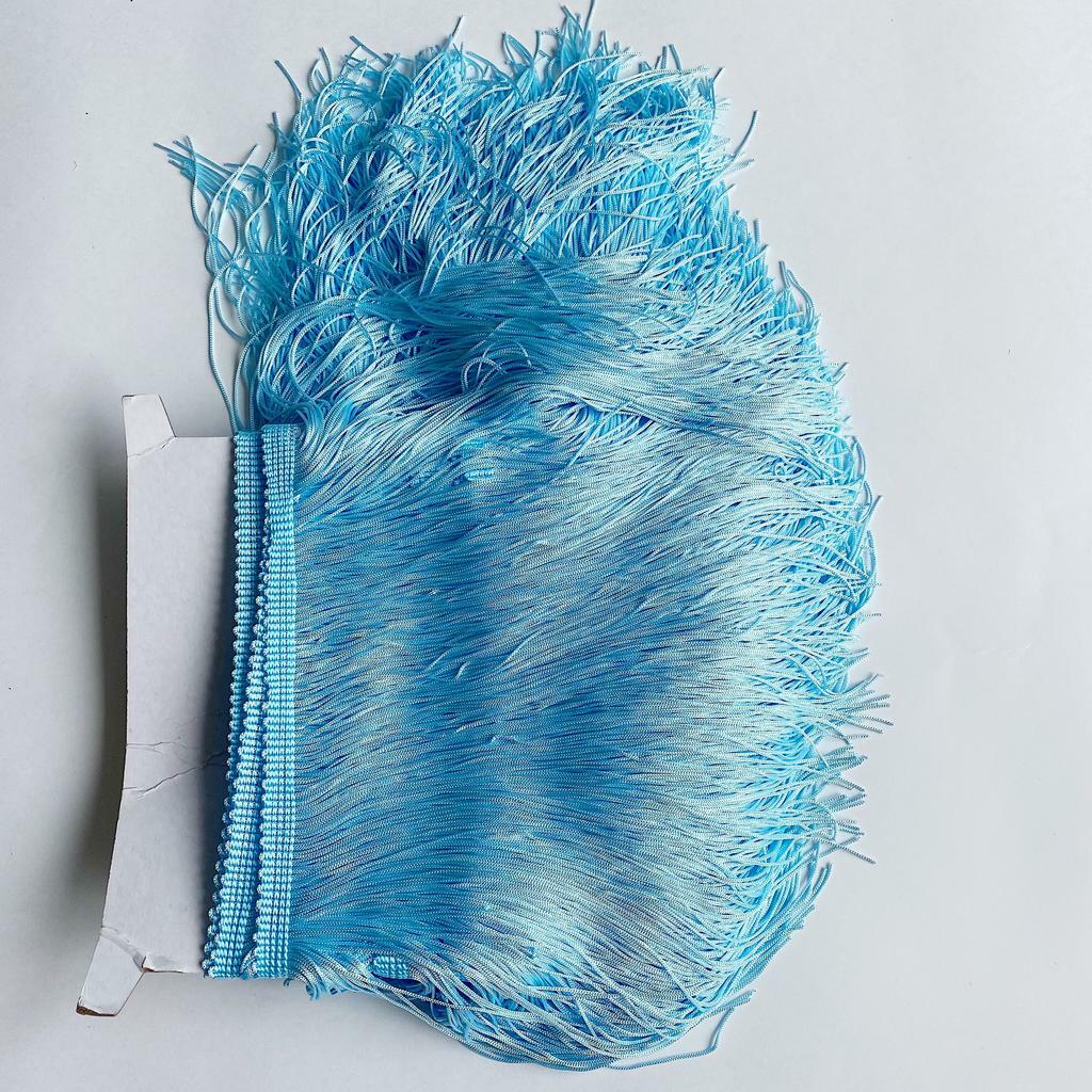 Бахрома 20 см Двойная Небесно-голубой