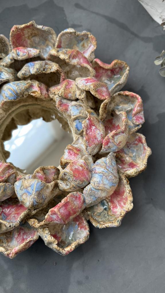 Настенный декор Пион с зеркалом