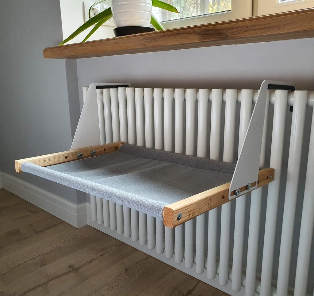 Гамак для кошки на батарею "Simple" цвет серый