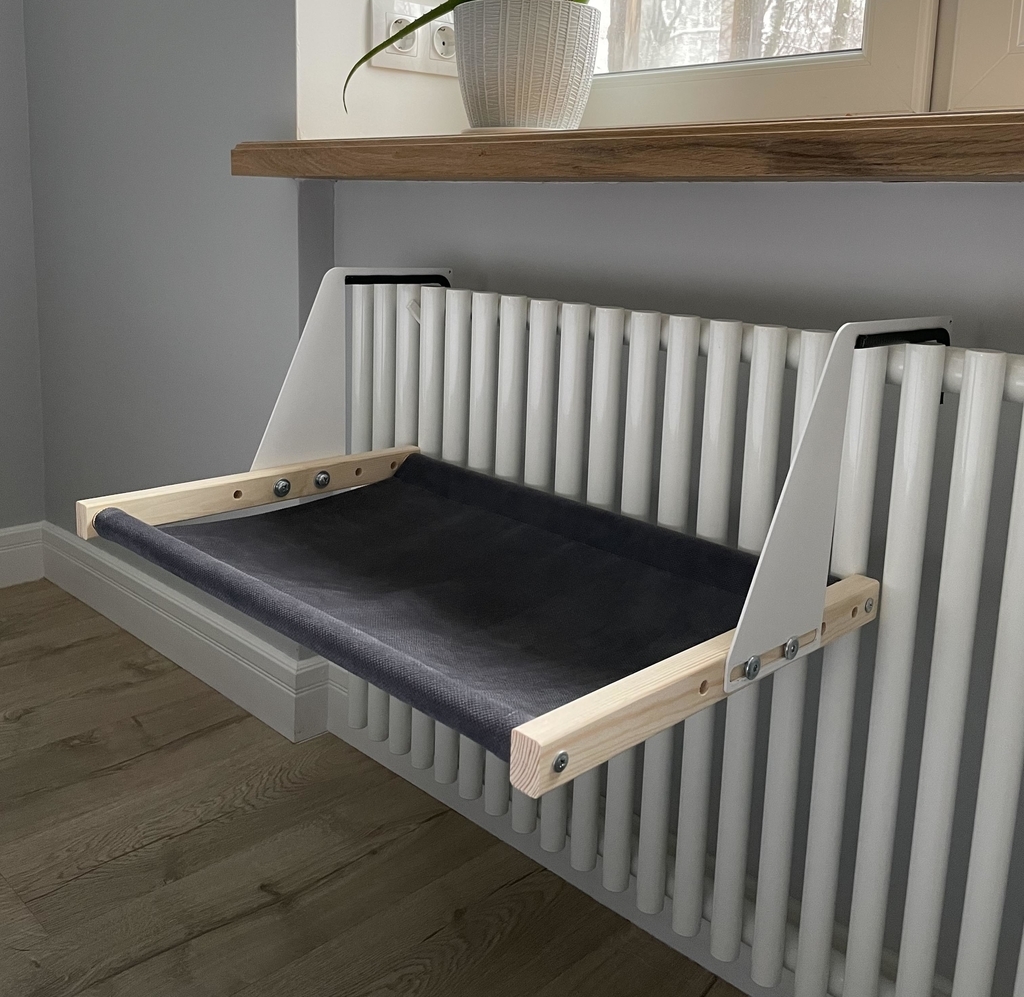 Гамак для кошки на батарею "Simple" цвет тёмно-серый