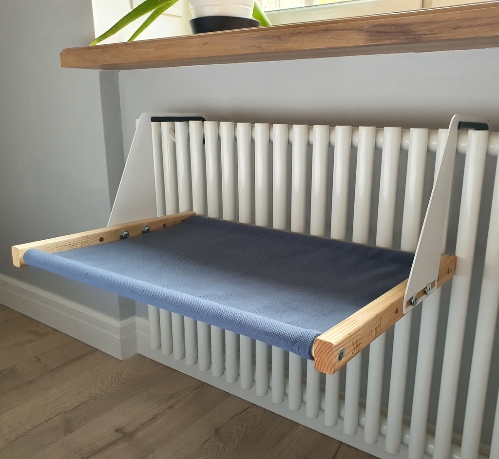 Гамак для кошки на батарею "Simple" цвет синий