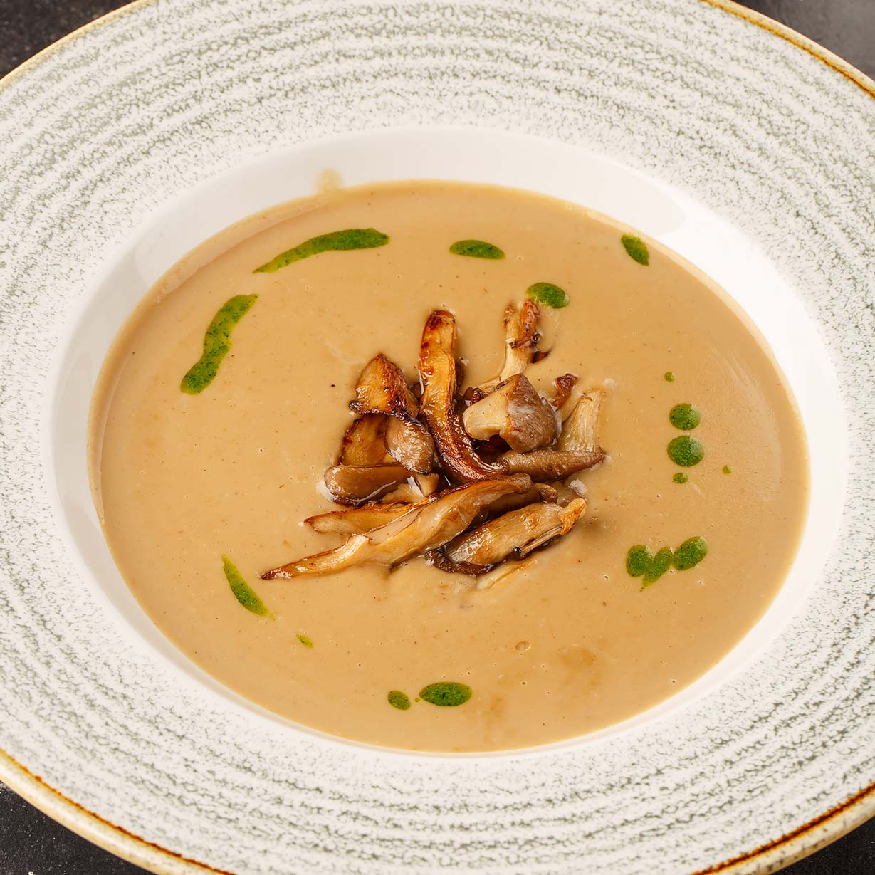 Крем суп из лесных грибов