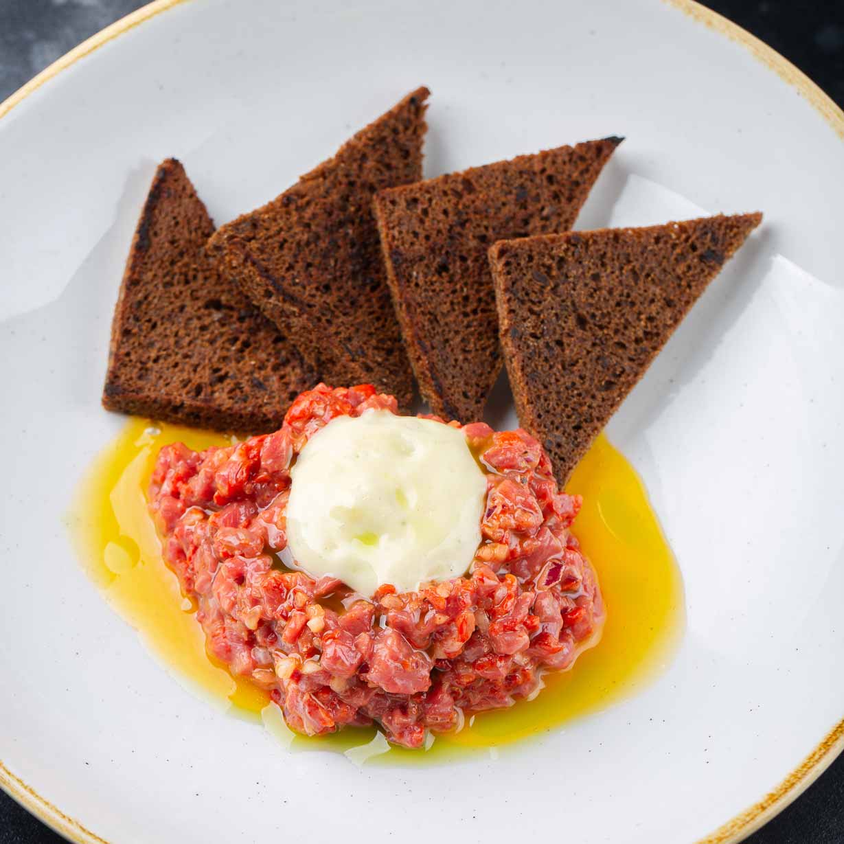 ТарТар из говядины с перцем гриль