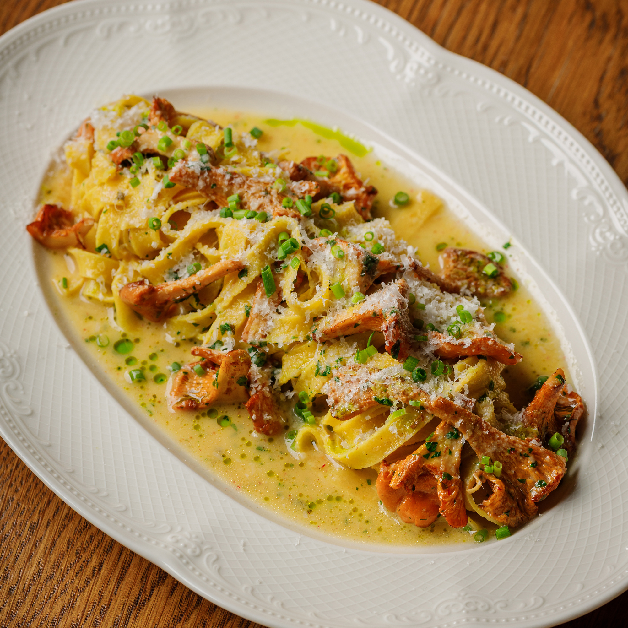 Таглиателли с лисичками