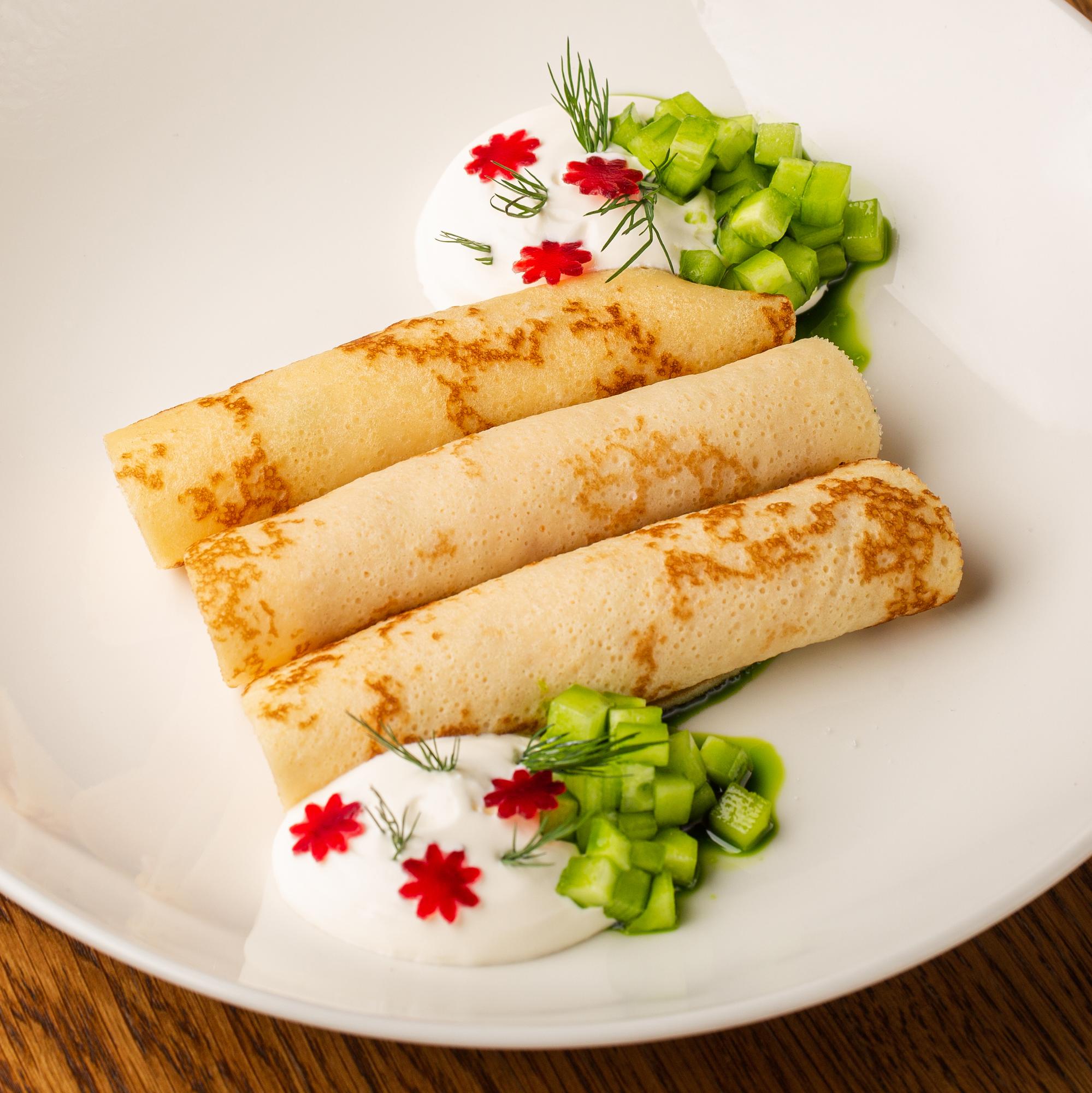 Блинчики с кижучем и трюфелем