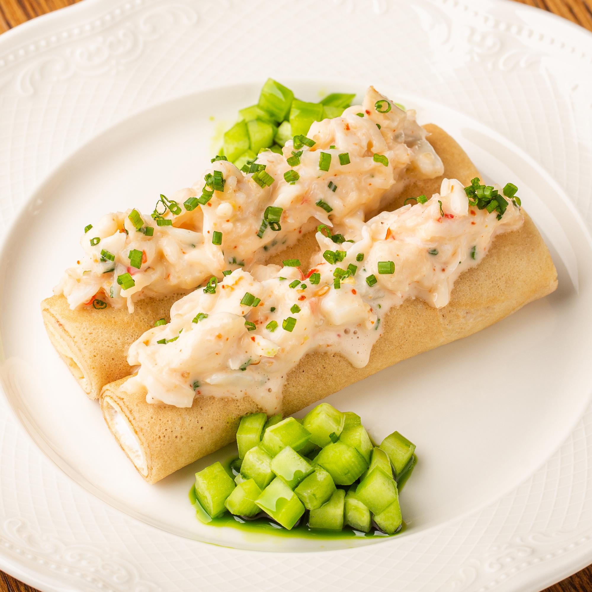 Блинчики с камчатским крабом