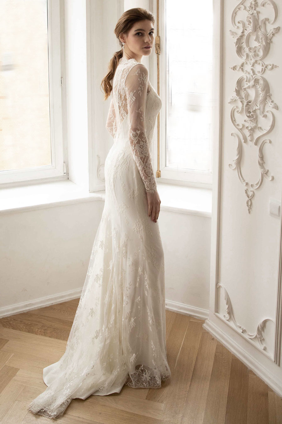 Свадебное платье Виндзор из кружева и шелка