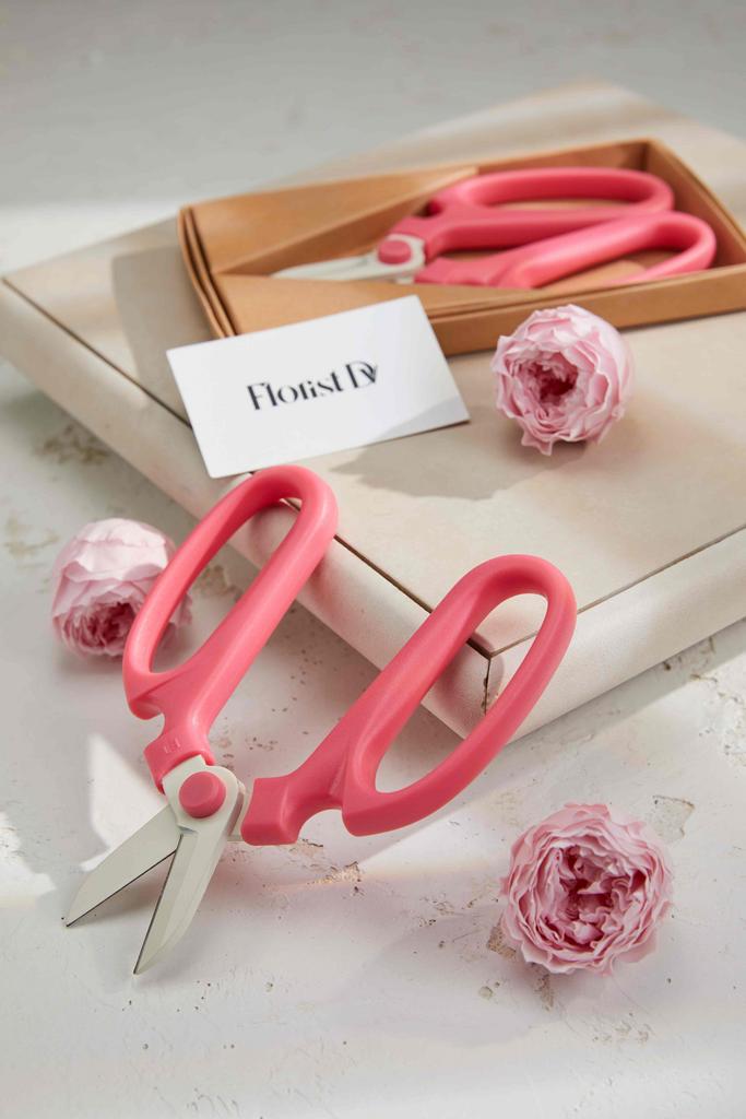 Ножницы-секатор в картон коробке - Розовые