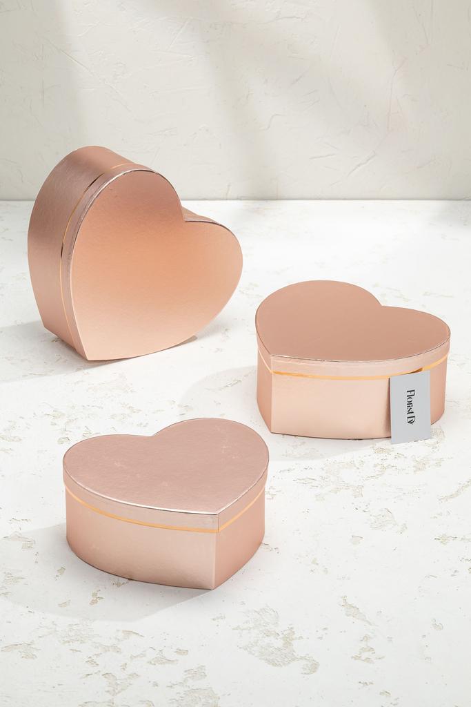 Набор сердец Pink Gold METALIC