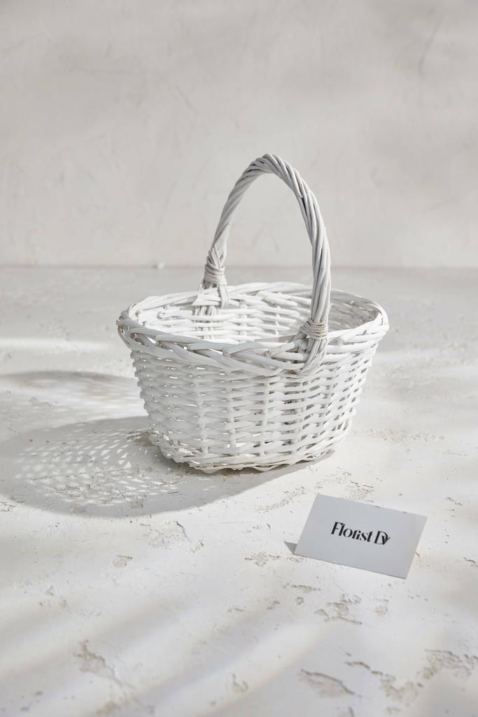 Круглая корзина - Белая