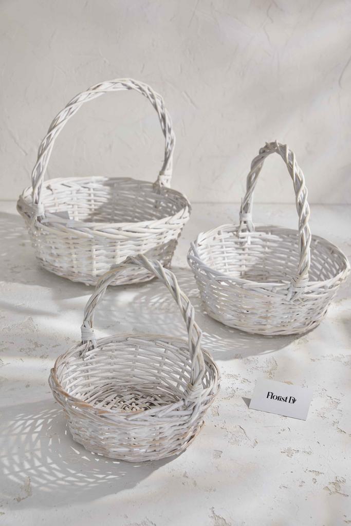 Набор круглых корзин (3шт.) - Средние - Бежевый