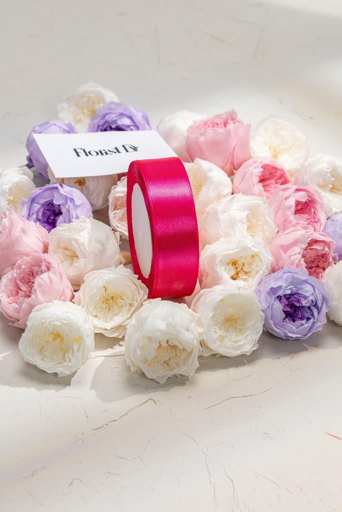 Атлас - 2,5 см - Малиновый (25м)