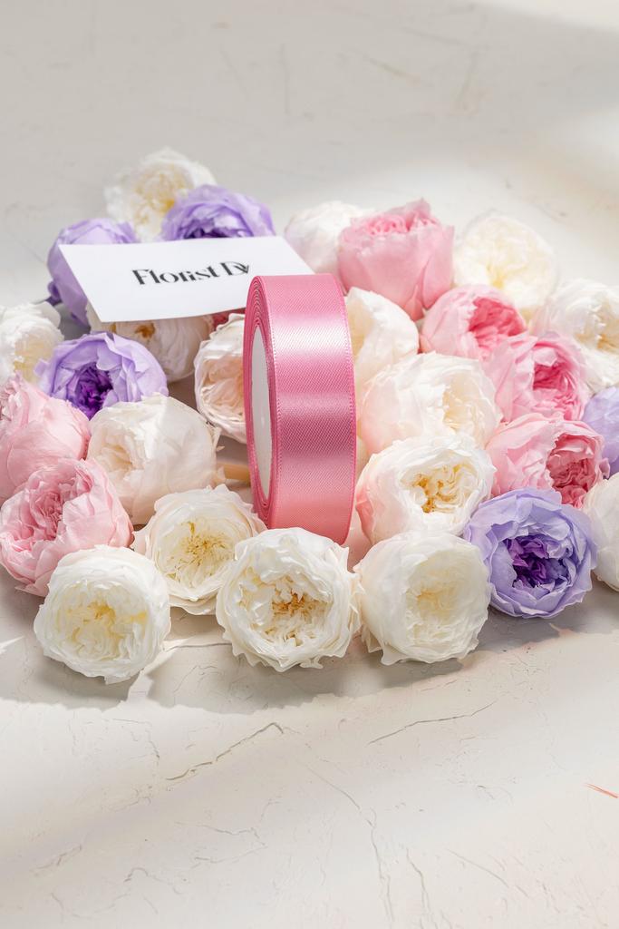 Атлас - 2,5 см - Розовый (25м)