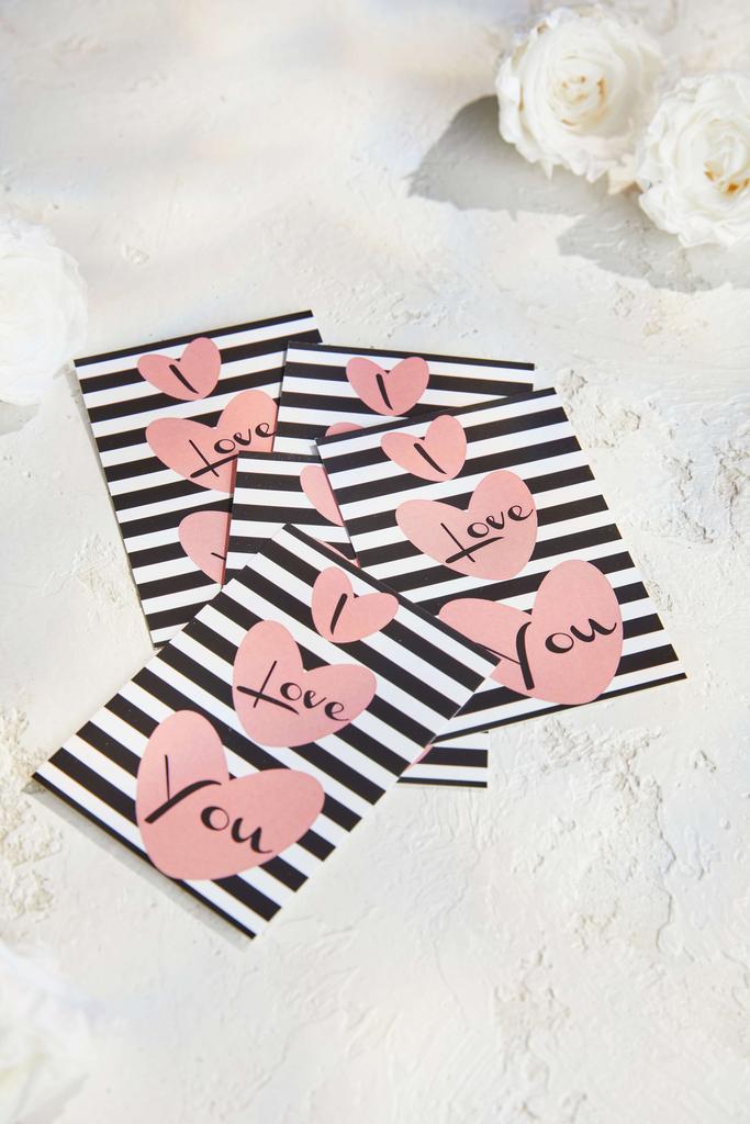 Мини-Карточка - Полосы "I Love you"